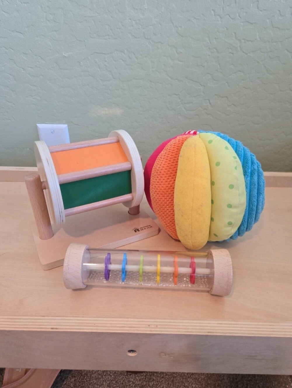 Adena Montessori Toy Bundle & Rattle Rain Stick